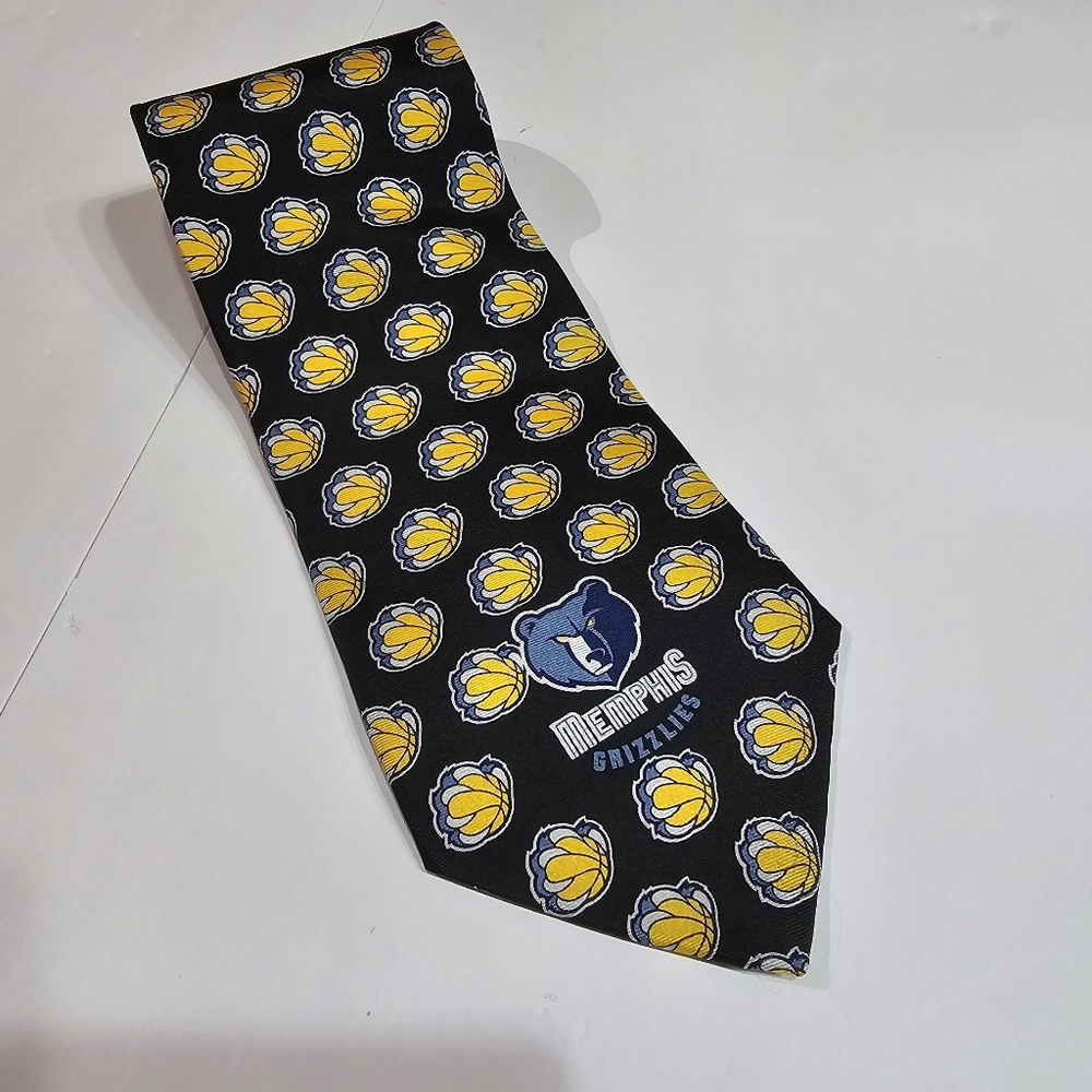 NBA Memphis Grizzlies Mens Necktie 2004 RM Sport 100% Silk Made In USA 4"×57"